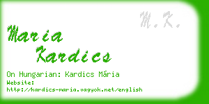 maria kardics business card